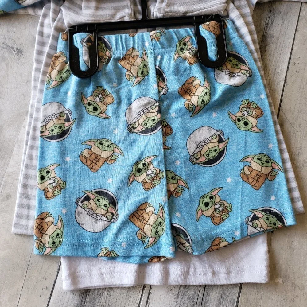 NWT - Disney Star Wars Yoda Kids' 4-piece Cotton Pajamas - Size 4T